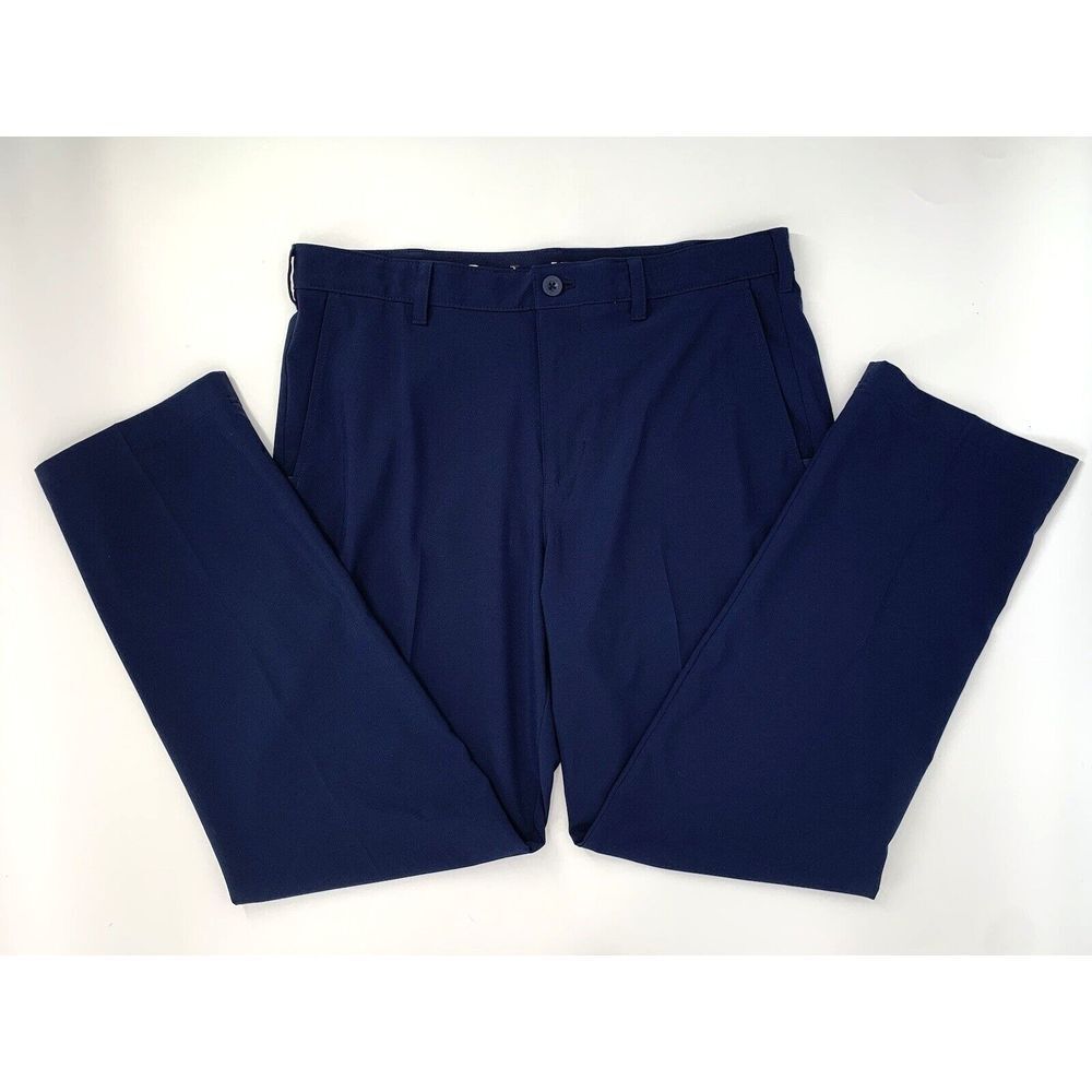 IZOD Golf Navy Blue Stretch Flat Front Men's Pants Size W34‎ L32